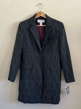 Jones New York Long Brocade Blazer
